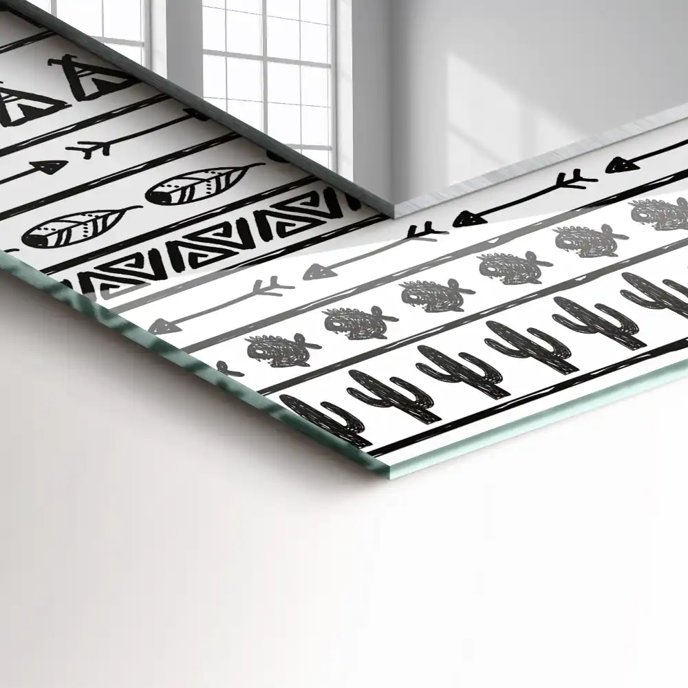 Specchio rettangolare decoro Cactus a punta di freccia Tipi