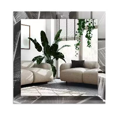 Specchio rettangolare stampato Foglie di banano