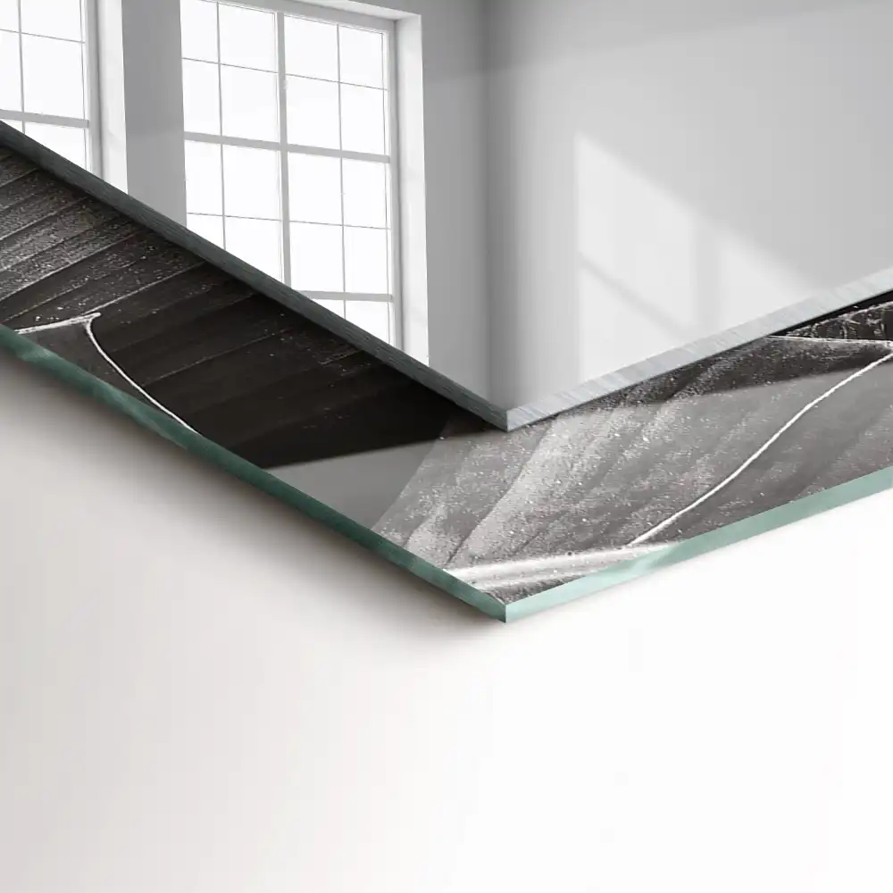 Specchio rettangolare stampato Foglie di banano