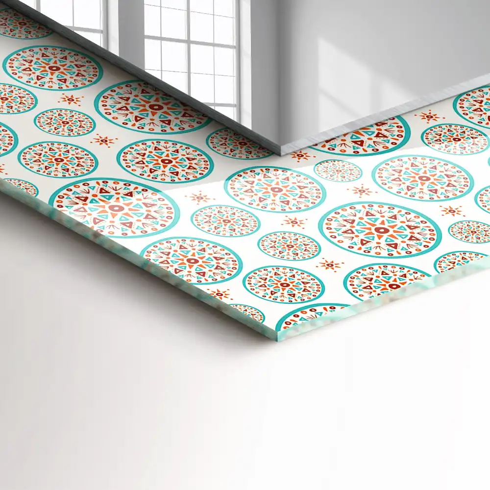 Specchio rettangolare decoro Motivo a cerchi colorati