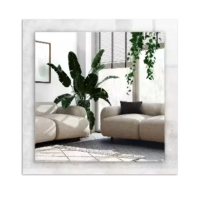 Specchio rettangolare con cornice stampata Motivo a trama grigia