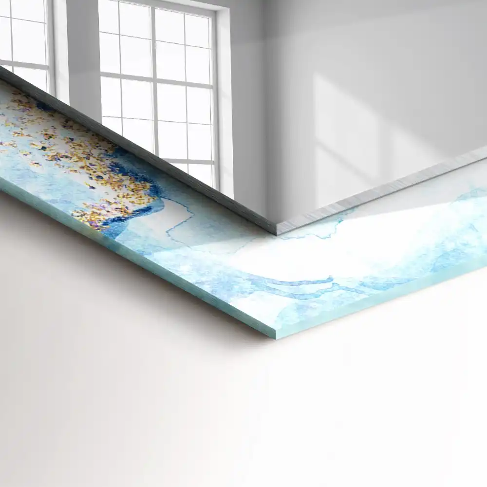 Specchio rettangolare decoro Motivo astratto in marmo