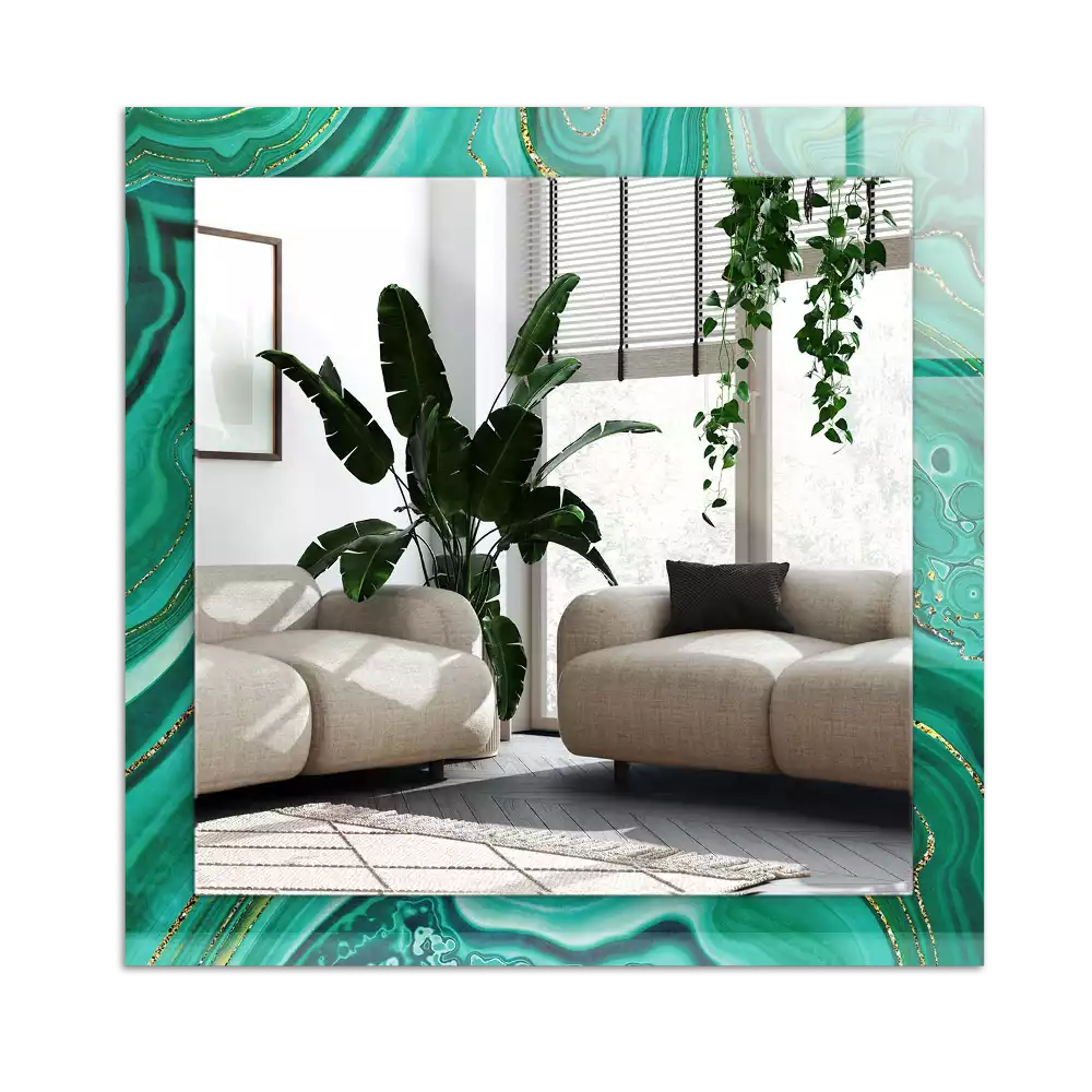Specchio rettangolare decoro Trama verde astratta