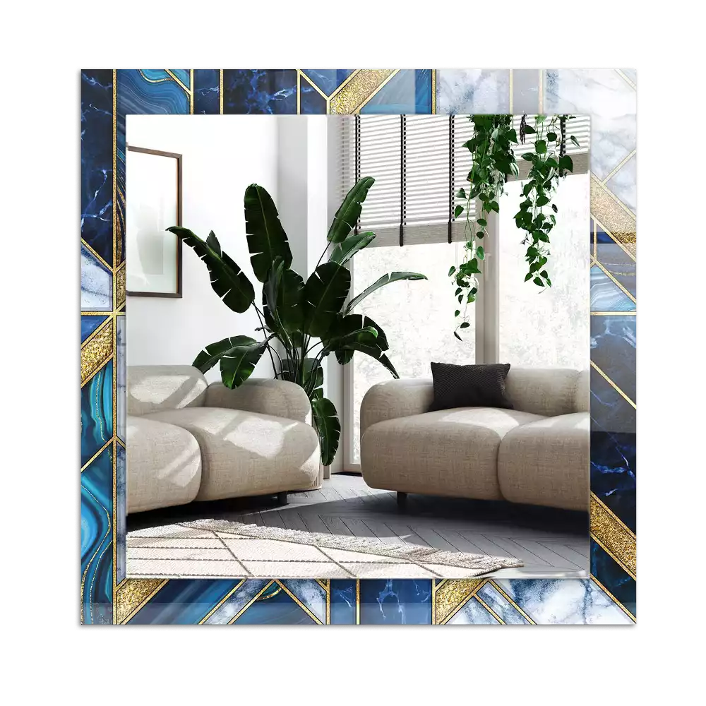 Specchio rettangolare stampato Mosaico geometrico astratto