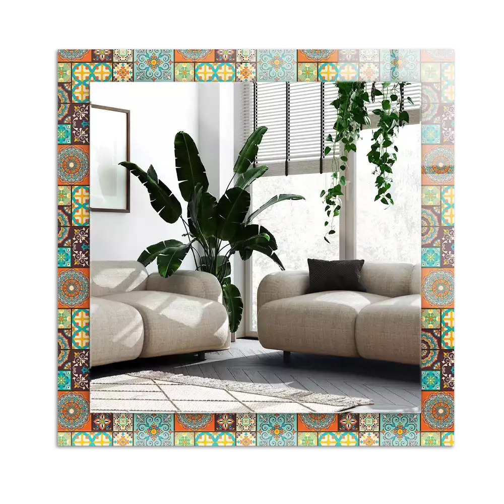 Specchio rettangolare decoro Piastrelle a mosaico colorate