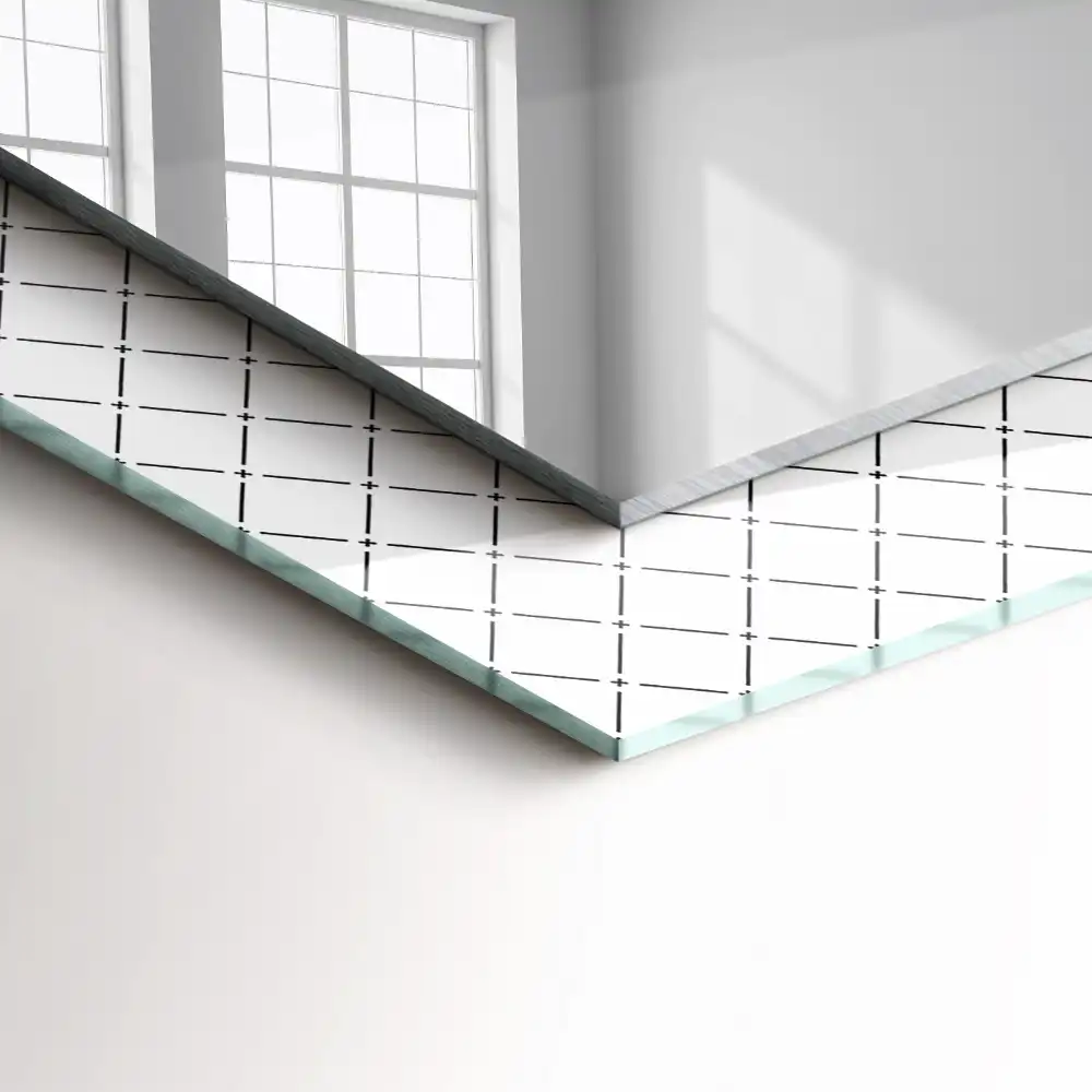 Specchio rettangolare stampato Linee con motivo a scacchi