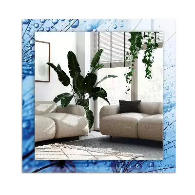 Specchio rettangolare stampato Gocce sui denti di leone