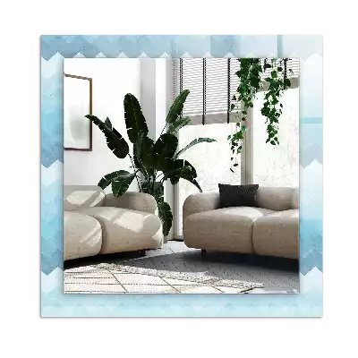 Specchio rettangolare stampato Motivo a gradiente a zigzag