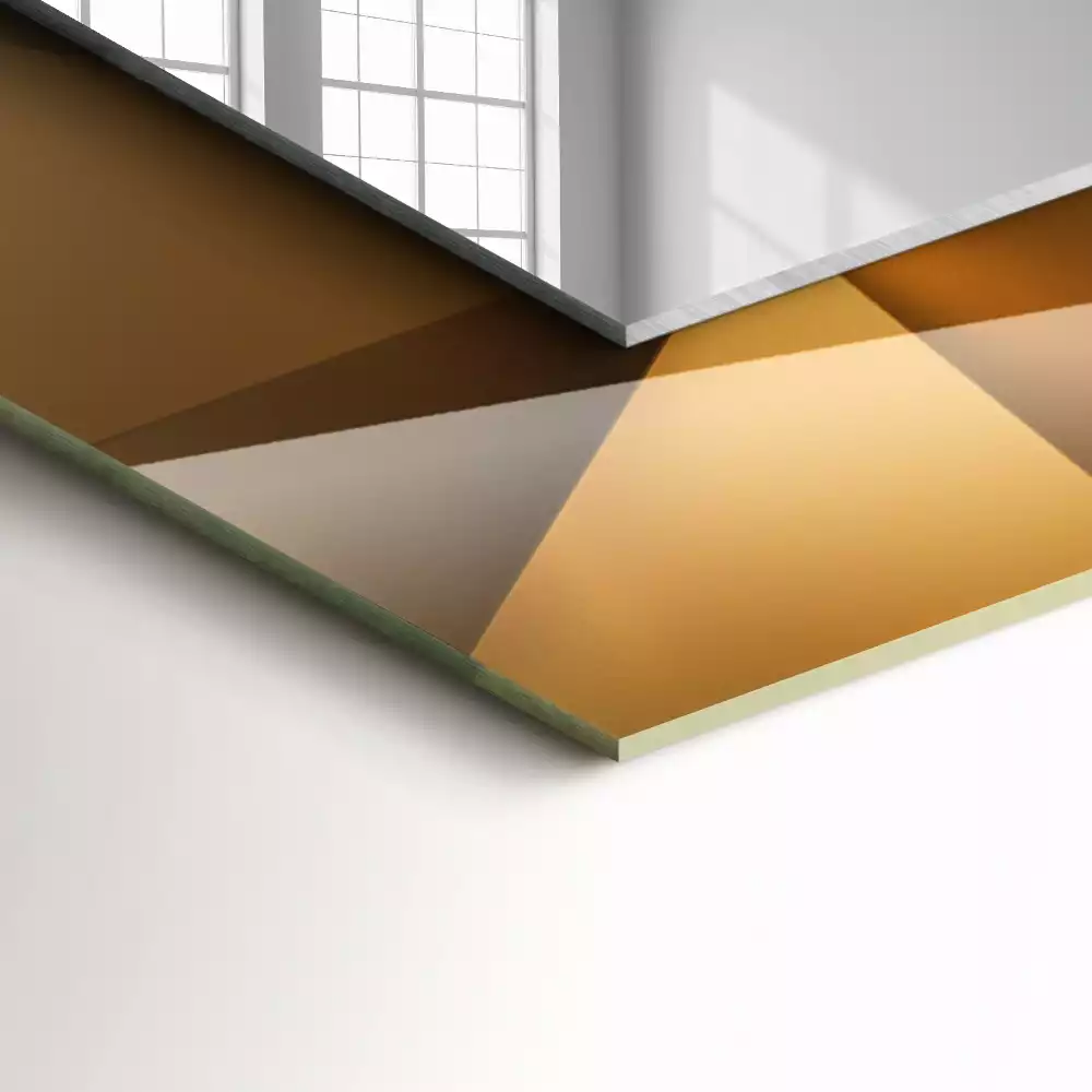 Specchio rettangolare stampato forme geometriche