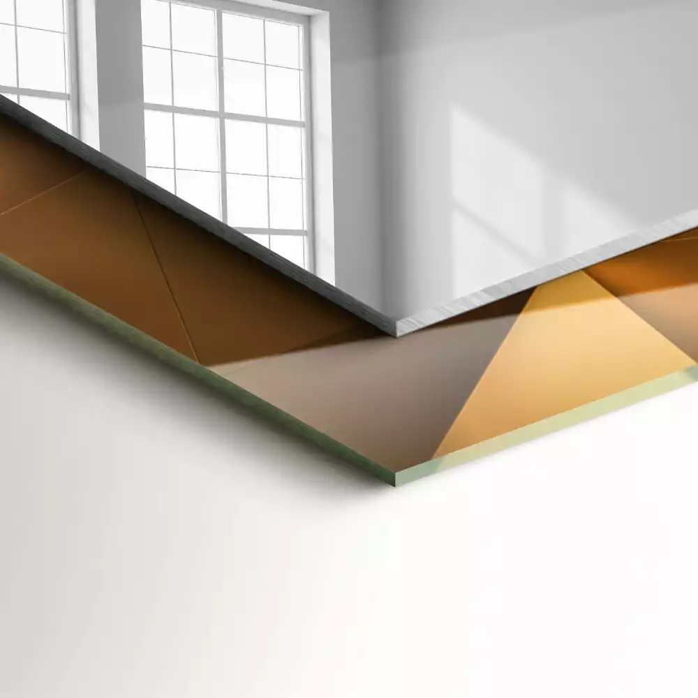Specchio rettangolare stampato forme geometriche