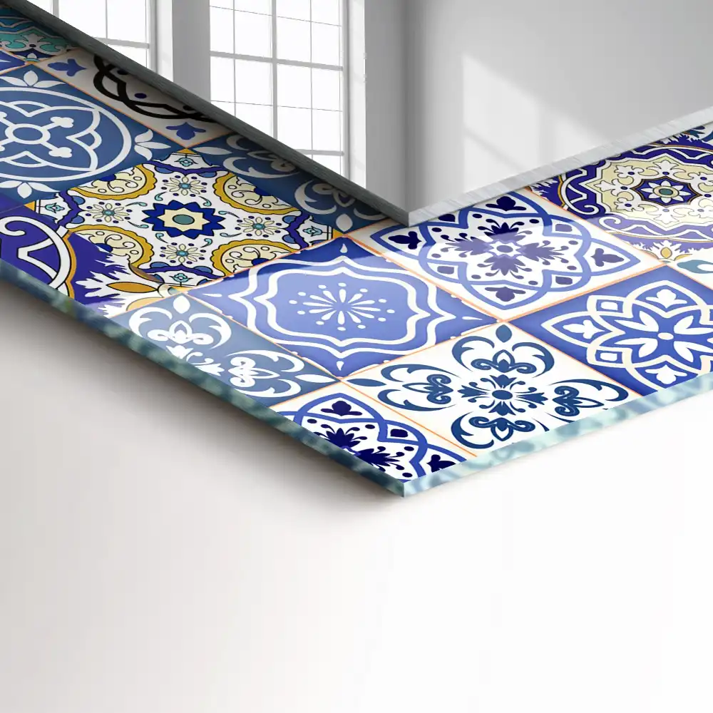 Specchio rettangolare stampato motivi marocchini