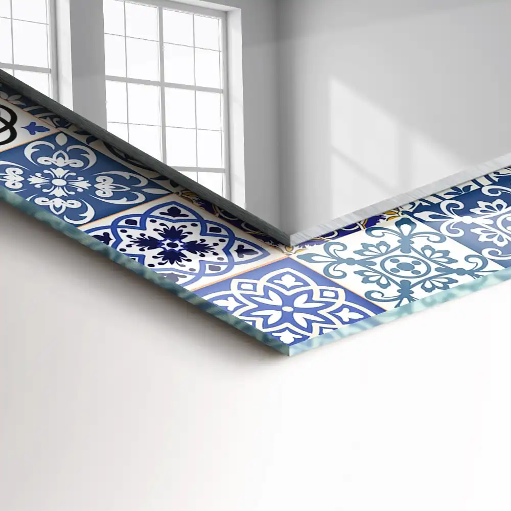 Specchio rettangolare stampato motivi marocchini