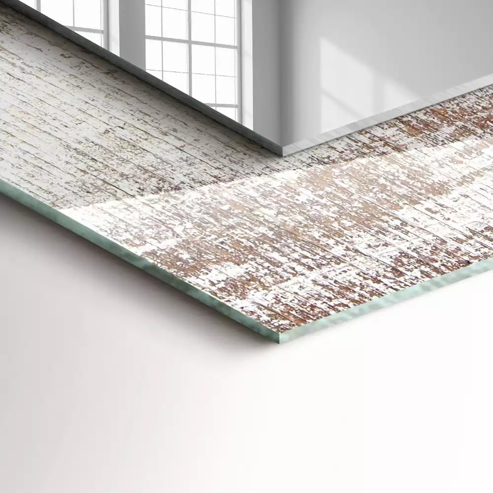 Specchio rettangolare decoro Legno vecchio
