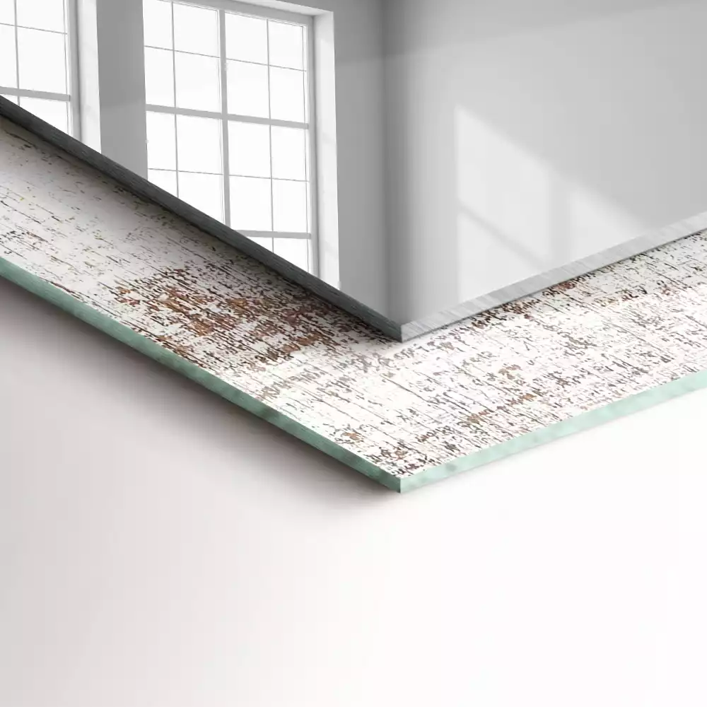 Specchio rettangolare decoro Legno vecchio