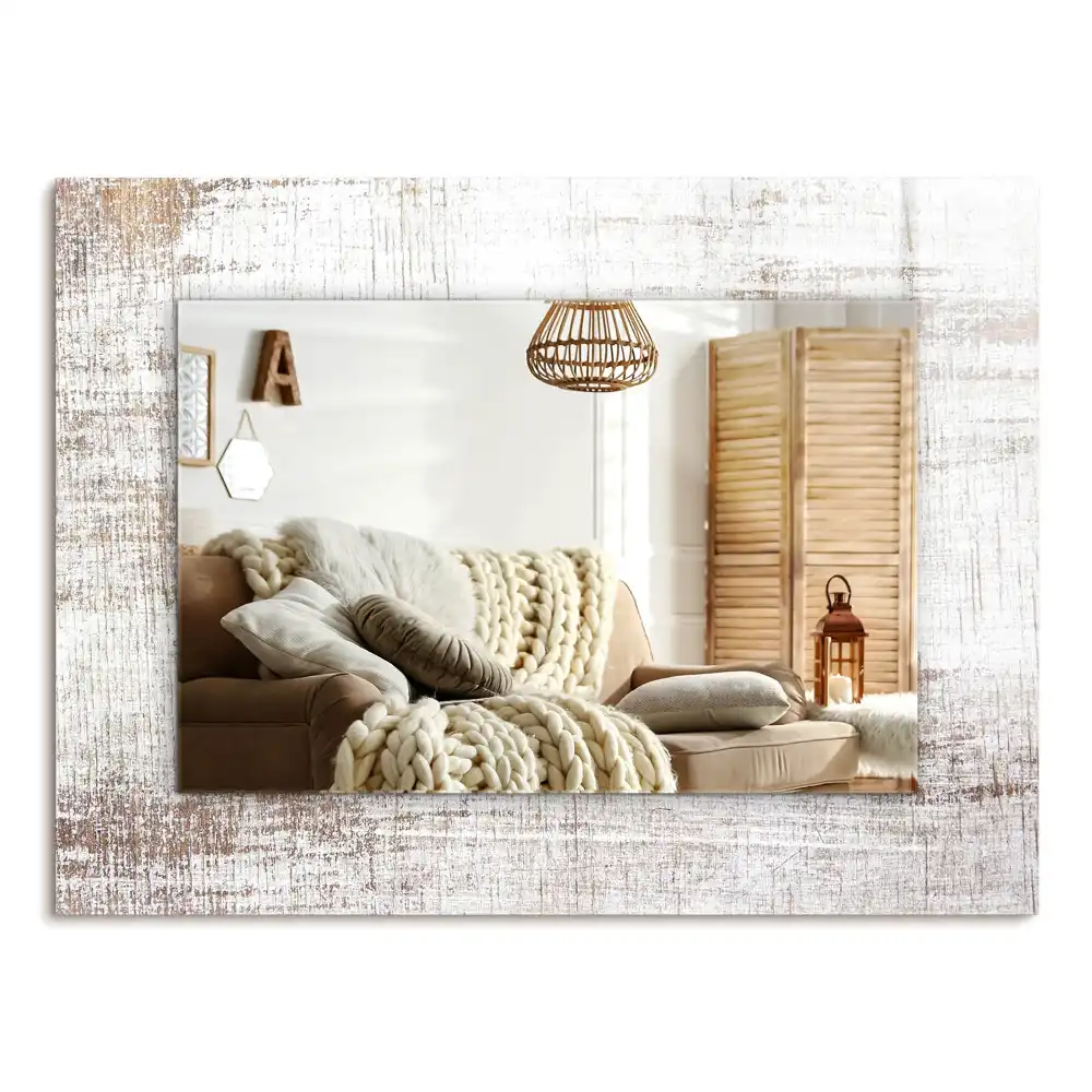 Specchio rettangolare decoro Legno vecchio