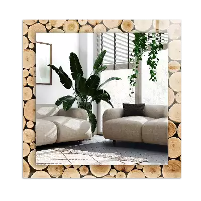 Specchio rettangolare decoro Sezioni trasversali di tronchi d'albero