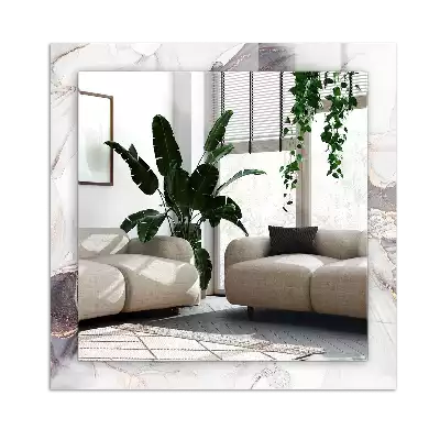 Specchio rettangolare stampato Marmo di arte astratta