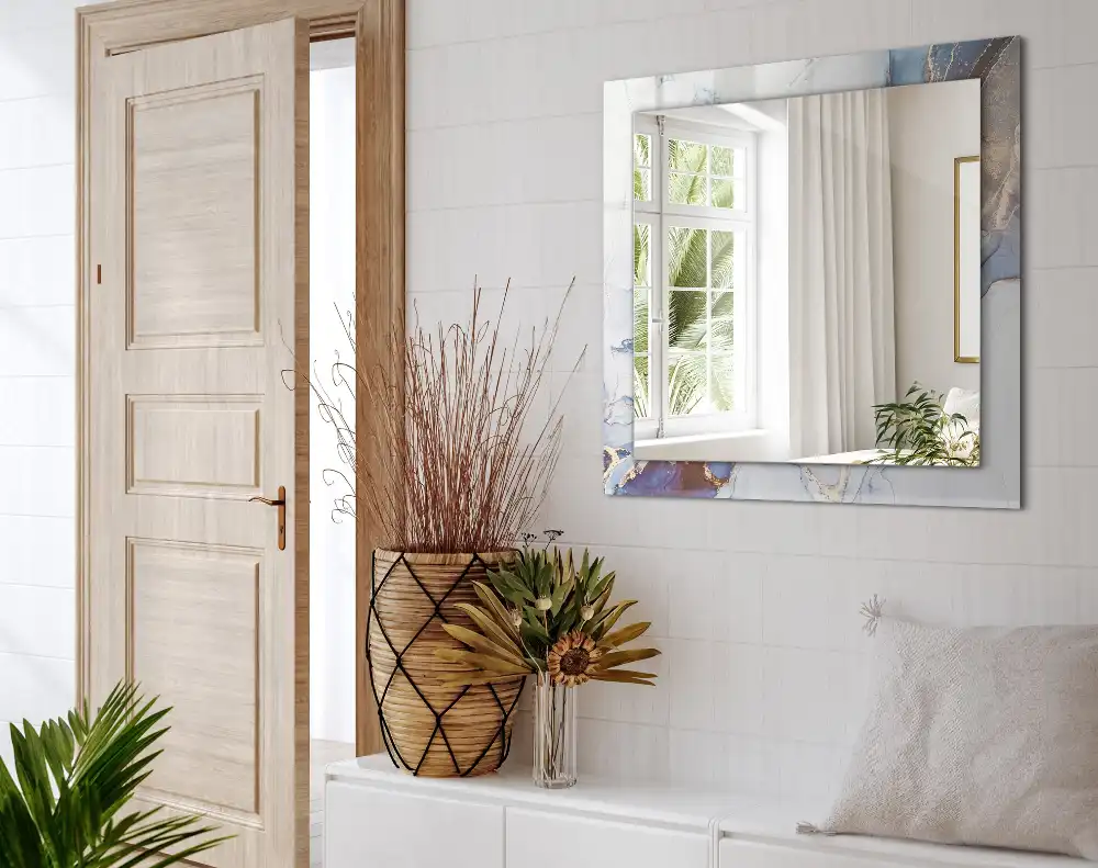 Specchio rettangolare decoro Marmo di arte astratta