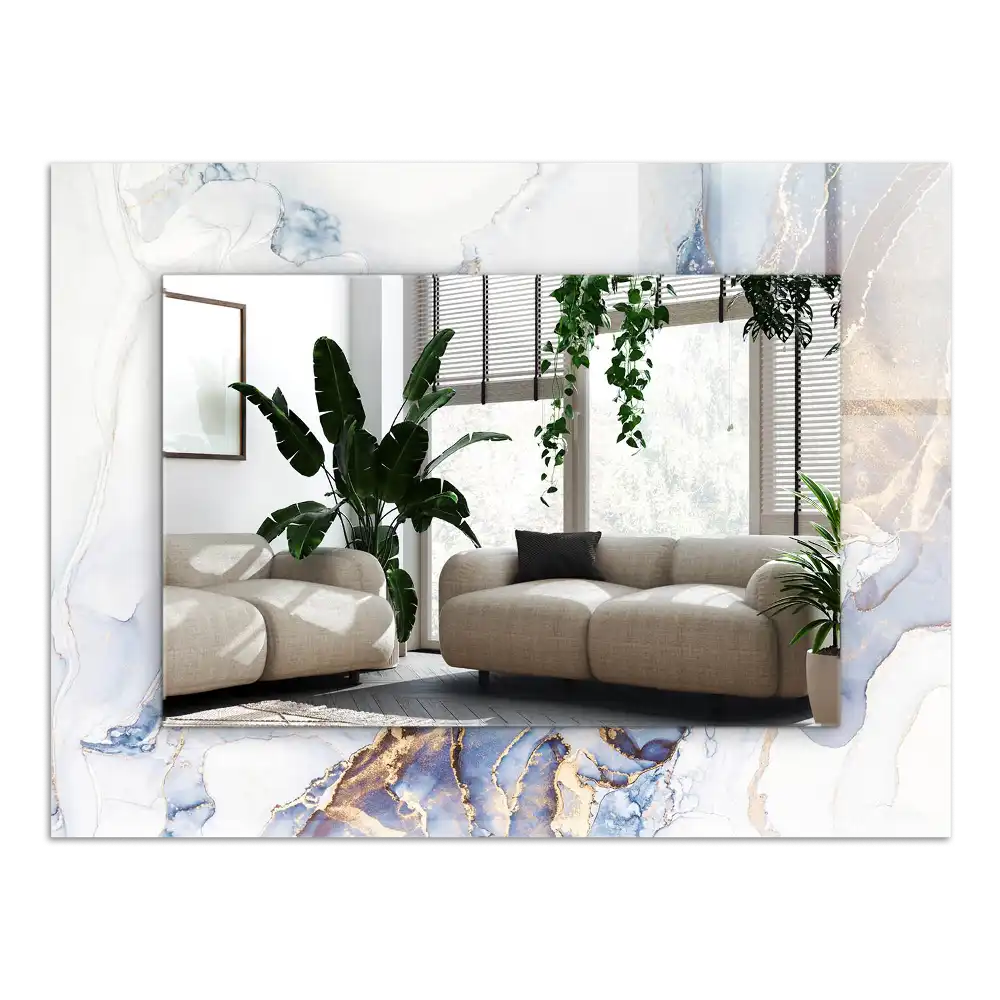 Specchio rettangolare decoro Marmo di arte astratta
