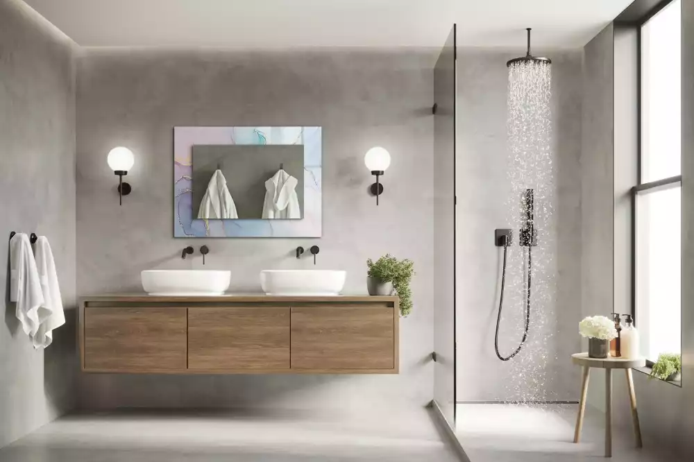 Specchio rettangolare decoro Acquerello astratto