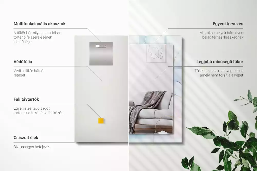 Specchio rettangolare decoro Acquerello astratto