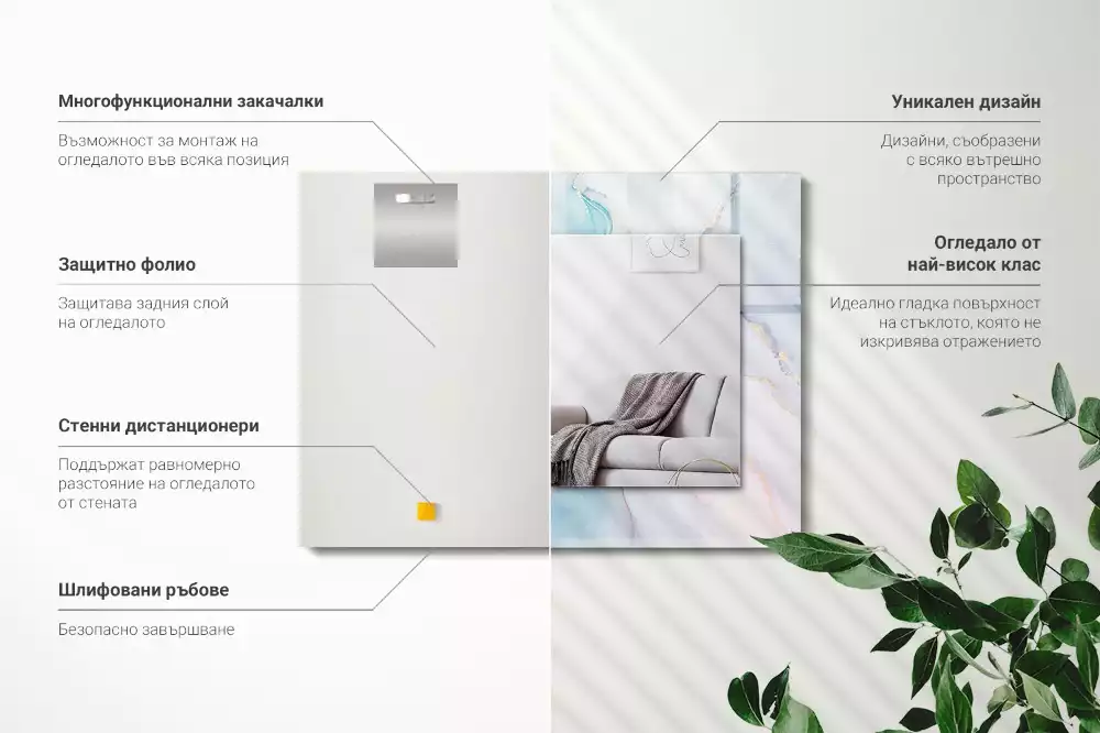 Specchio rettangolare decoro Acquerello astratto