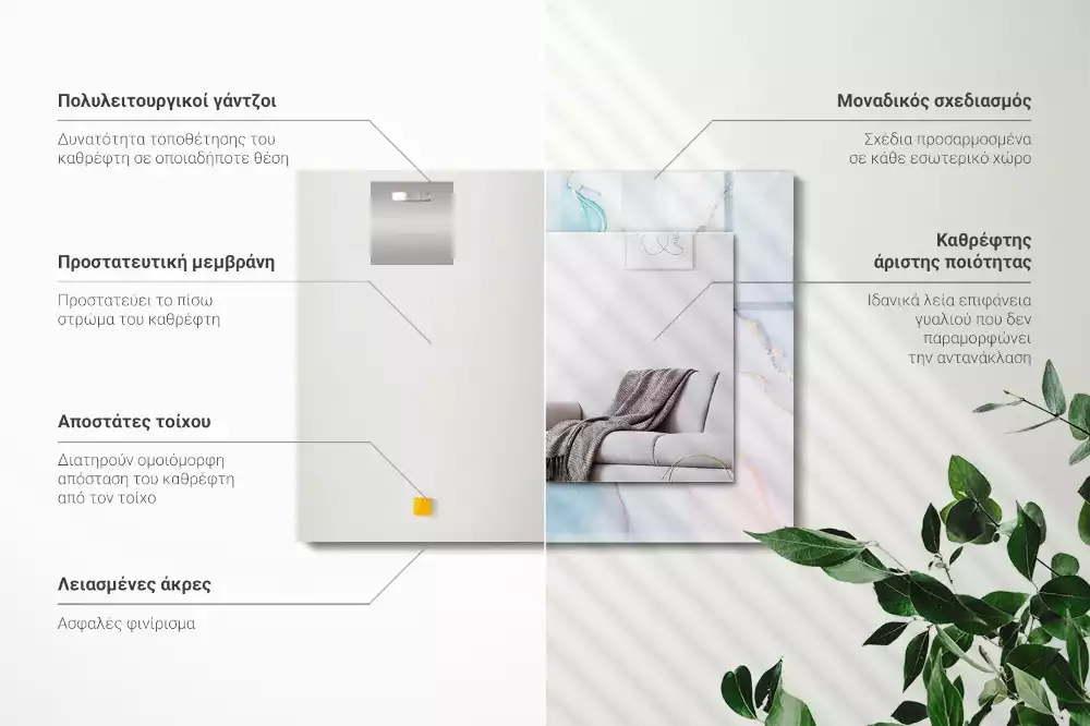 Specchio rettangolare decoro Acquerello astratto