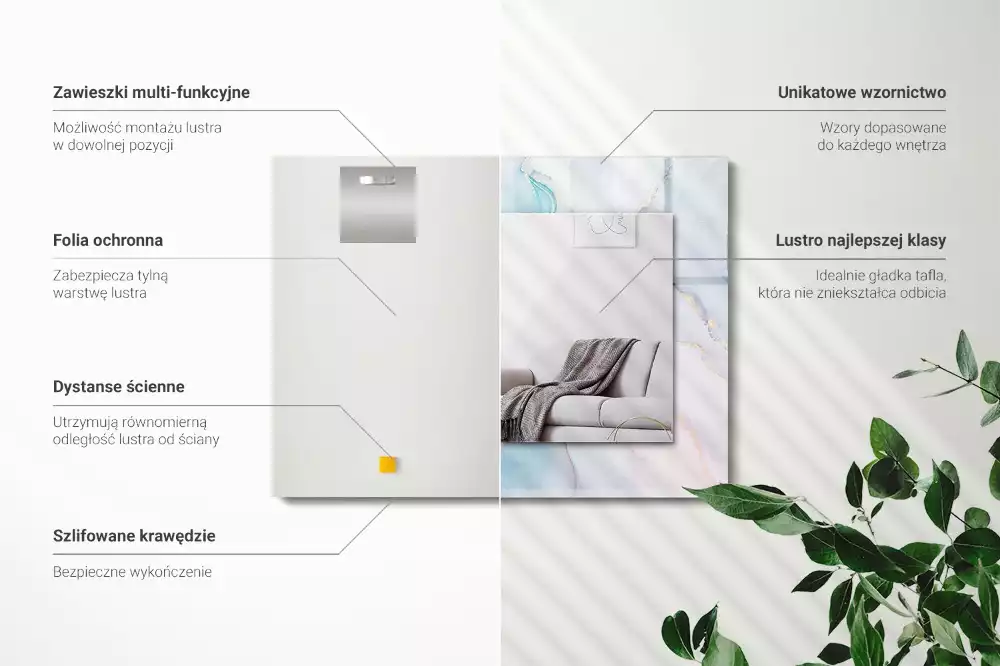 Specchio rettangolare decoro Acquerello astratto