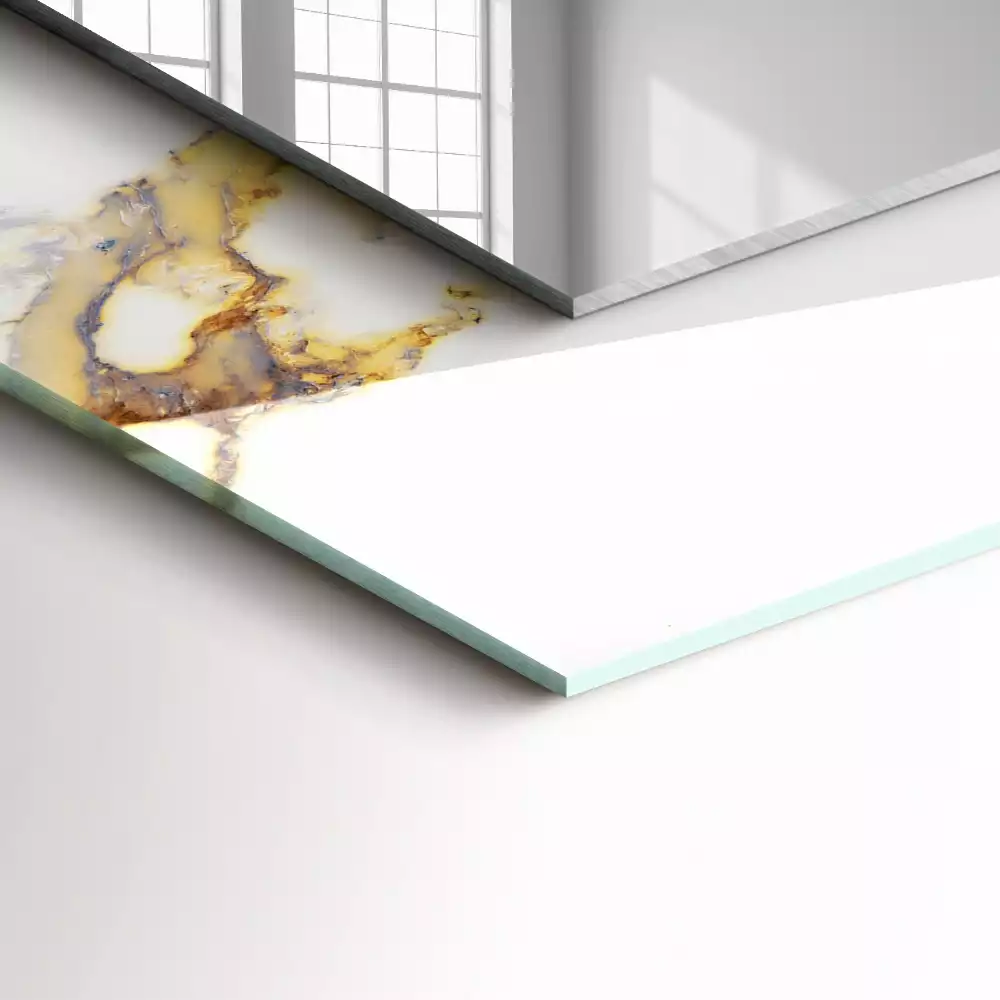 Specchio rettangolare stampato Marmo venato