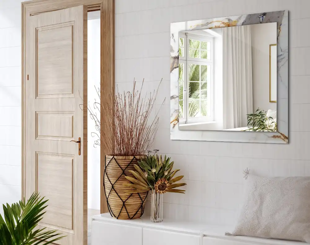 Specchio rettangolare stampato Marmo venato