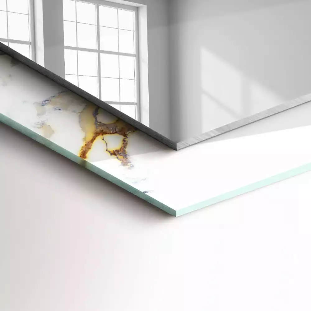 Specchio rettangolare stampato Marmo venato