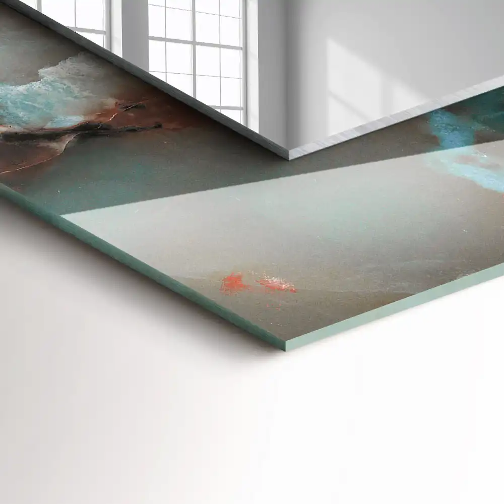 Specchio rettangolare decoro Trama colorata astratta