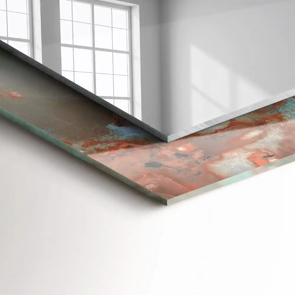 Specchio rettangolare decoro Trama colorata astratta