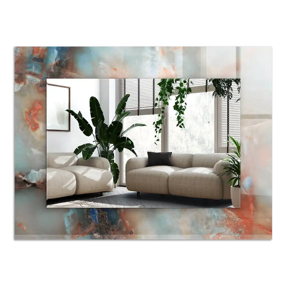 Specchio rettangolare decoro Trama colorata astratta