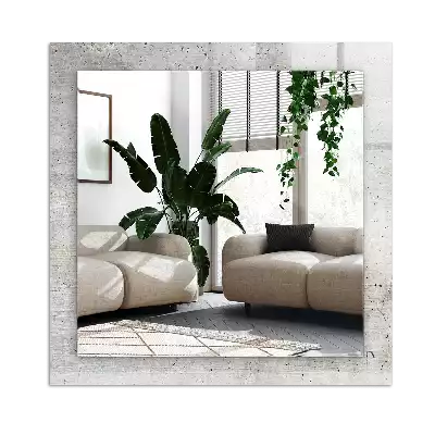 Specchio rettangolare con cornice stampata Muro di cemento incrinato