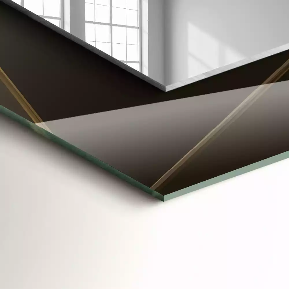 Specchio rettangolare stampato Forme geometriche