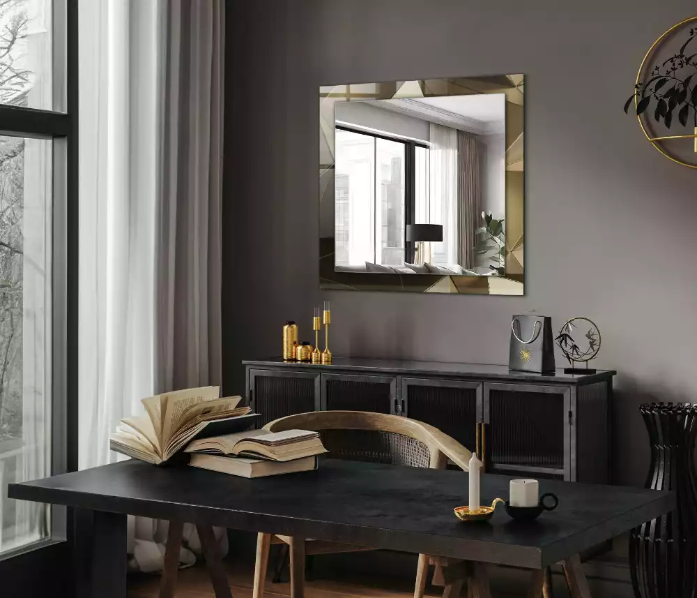 Specchio rettangolare stampato Forme geometriche