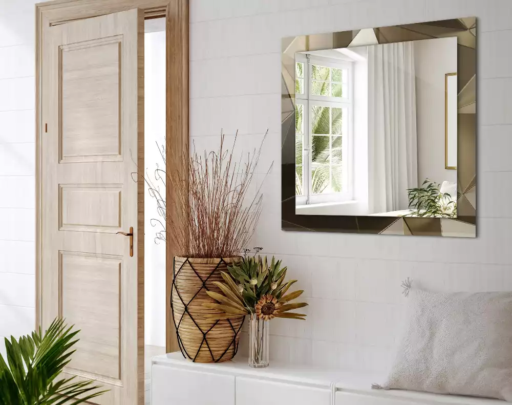 Specchio rettangolare stampato Forme geometriche