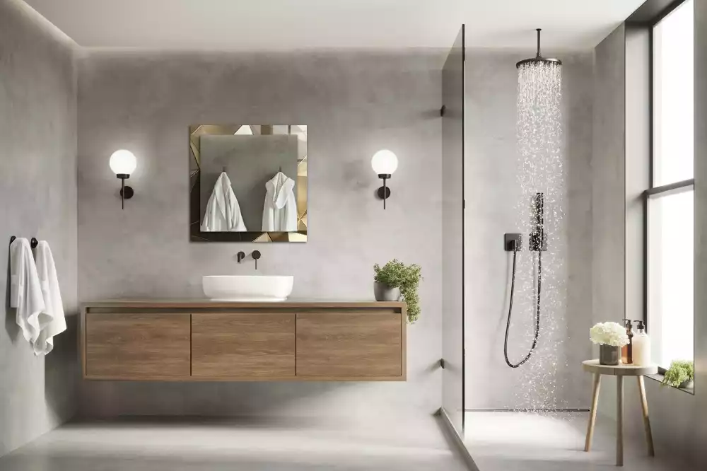 Specchio rettangolare stampato Forme geometriche