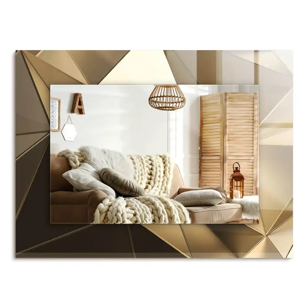 Specchio rettangolare stampato Forme geometriche