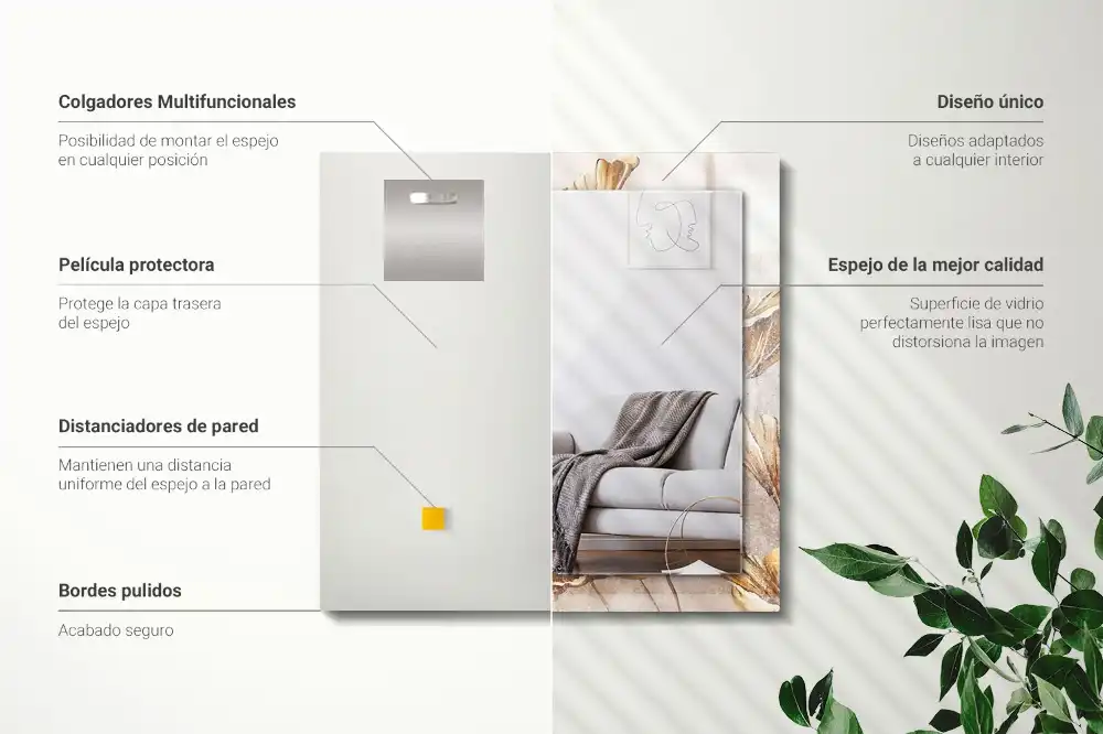 Specchio rettangolare decoro Fiori d'epoca