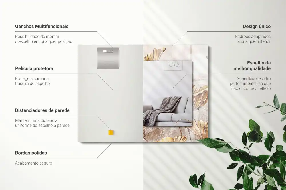 Specchio rettangolare decoro Fiori d'epoca