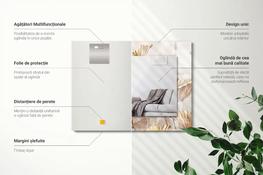 Specchio rettangolare decoro Fiori d'epoca