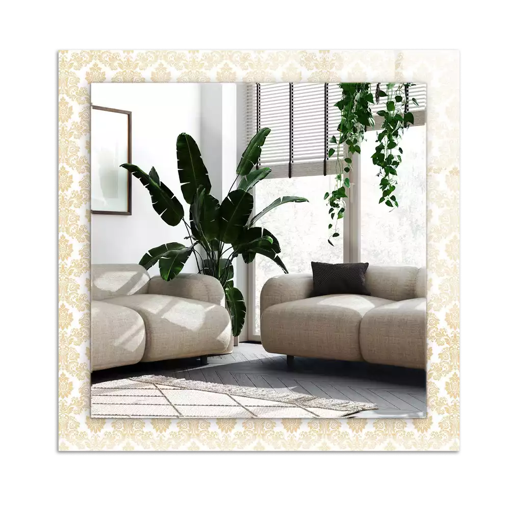 Specchio rettangolare decoro Ornamenti gialli
