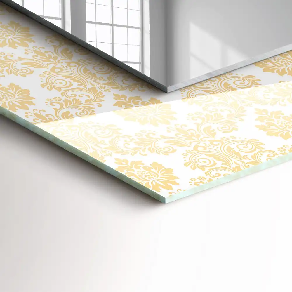 Specchio rettangolare decoro Ornamenti gialli