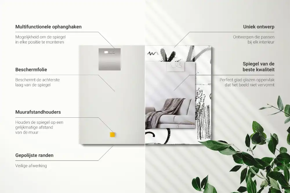 Specchio rettangolare decoro Modelli moderni astratti