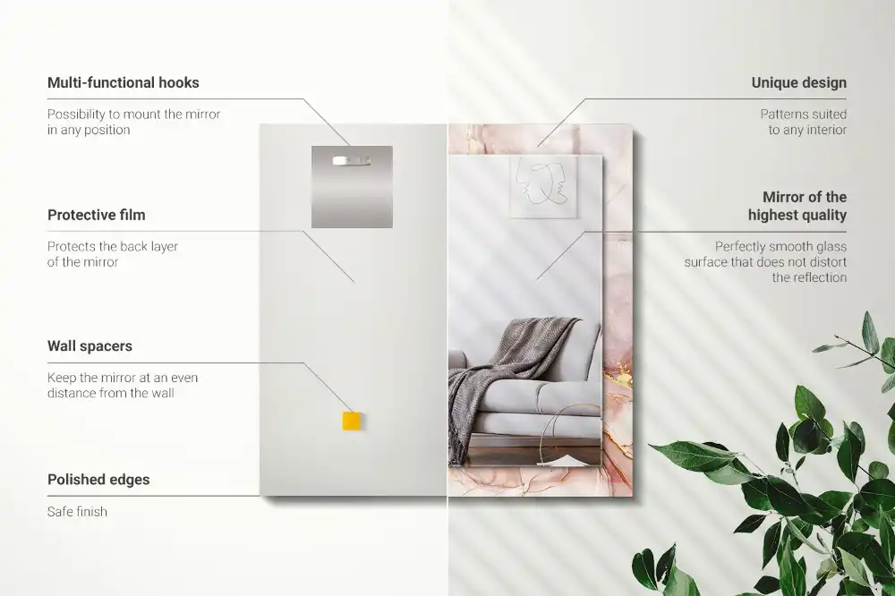 Specchio rettangolare decoro Arte astratta dell'acquerello