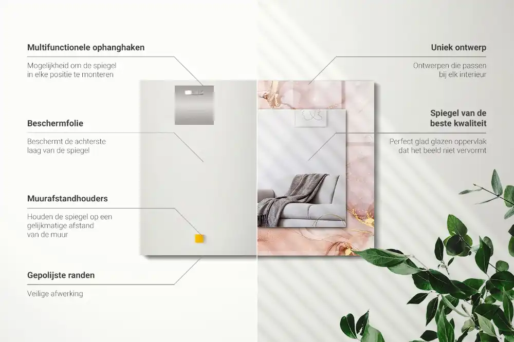 Specchio rettangolare decoro Arte astratta dell'acquerello