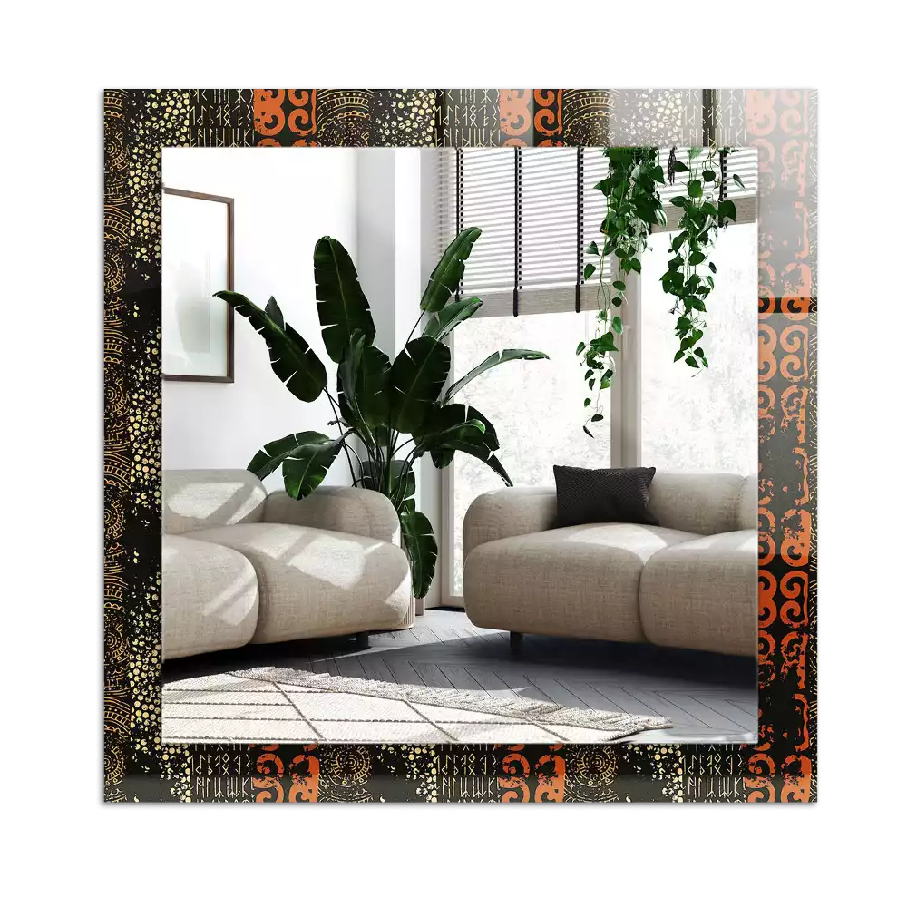 Specchio rettangolare decoro Motivo ornamentale etnico