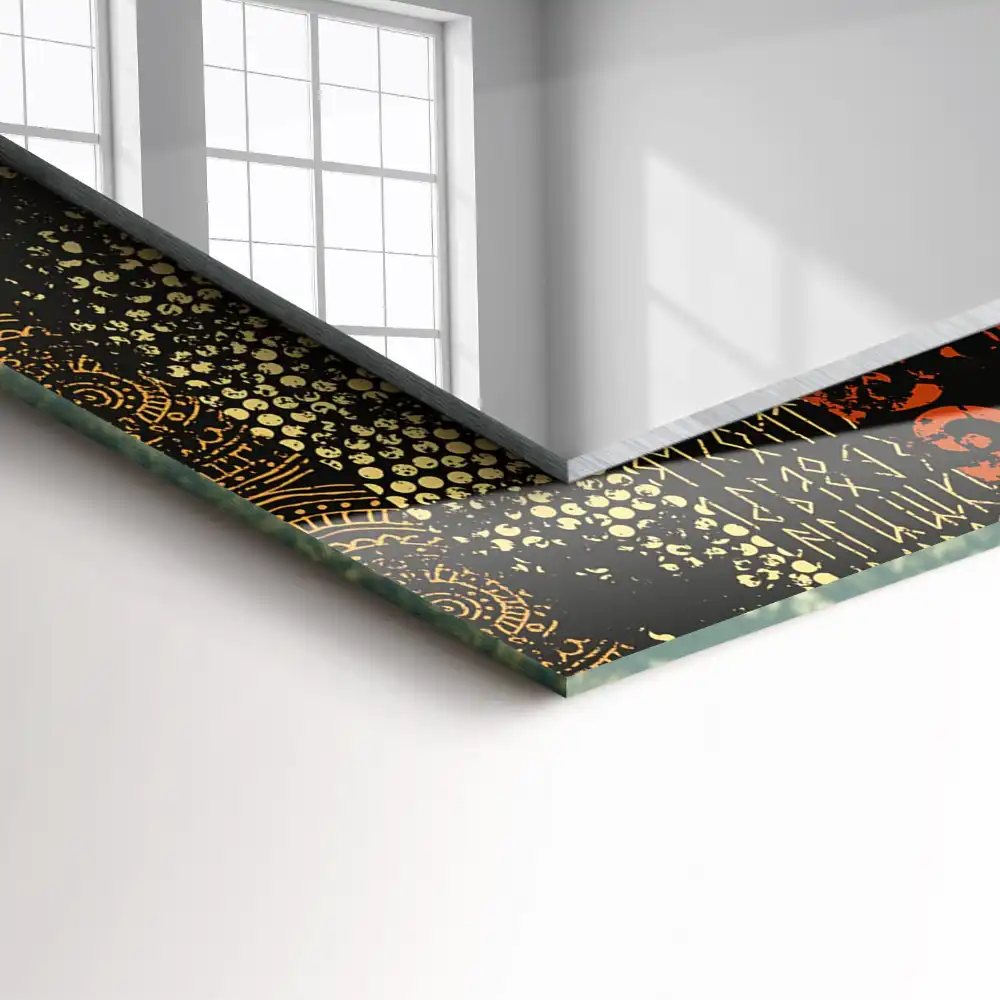 Specchio rettangolare decoro Motivo ornamentale etnico